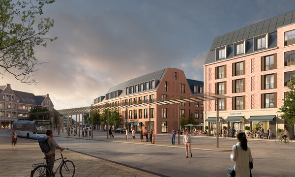 Im neuen Türkei-Viertel sind Ein- und Mehrfamilienhäuser, Reihenhäuser und ein Quartiersplatz geplant. Die Monheimer Wohnen und das Bauunternehmen Paeschke hatten die 40.000 Quadratmeter große Fläche gemeinsam erworben. Visualisierung: Konrath und Wennemar Architekten Ingenieure